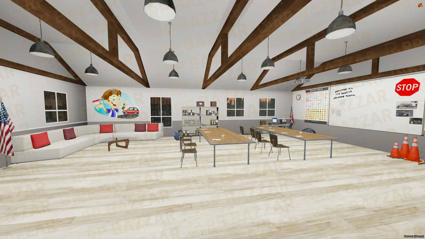 Pro Driving School FiveM MLO — GTA RP Interior — ESX QB QBOX — RPBazzar