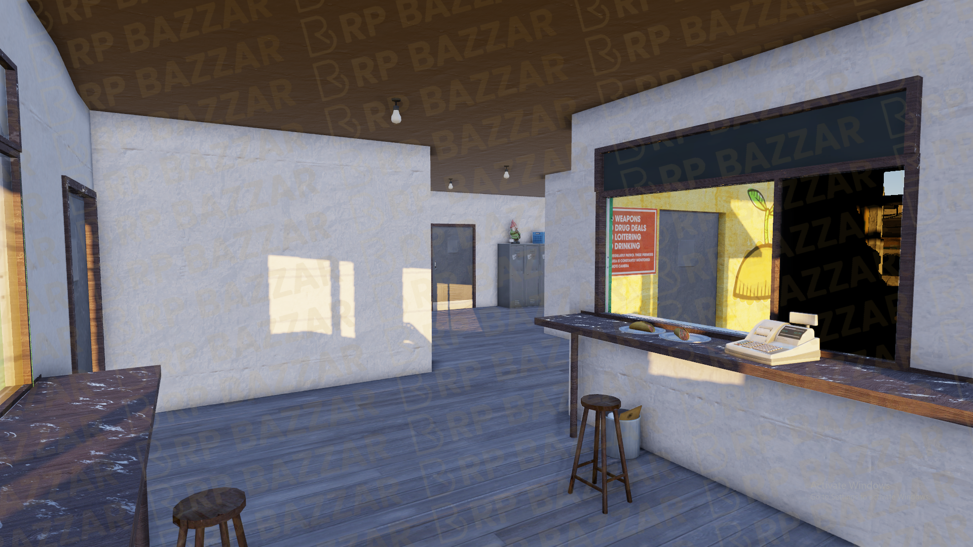 Retro Burger Bar FiveM MLO — GTA RP Interior — ESX QB QBOX — RPBazzar