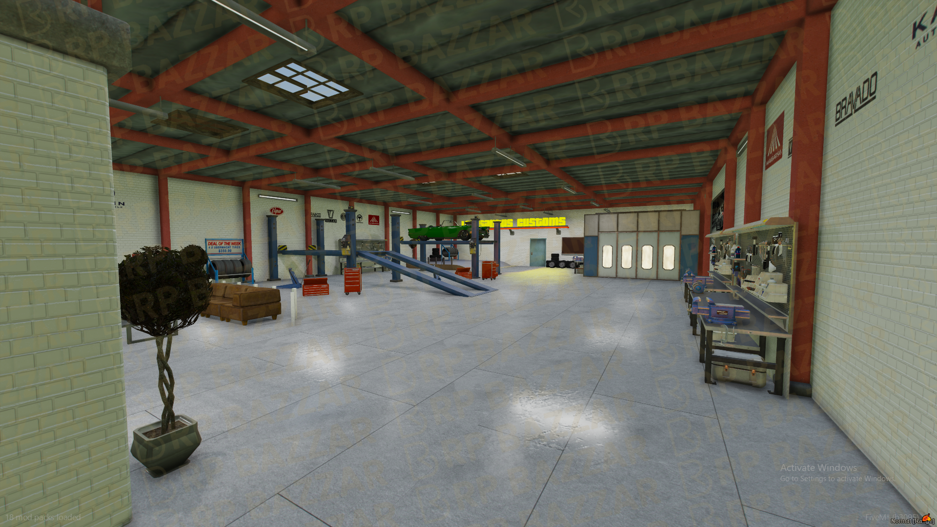 Immersive Mechanic Shop FiveM MLO — GTA RP Interior — ESX QB QBOX — RPBazzar