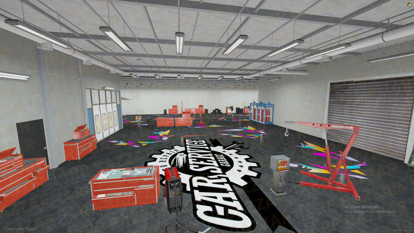 Uptown Mechanic Shop FiveM MLO — GTA RP Interior — ESX QB QBOX — RPBazzar
