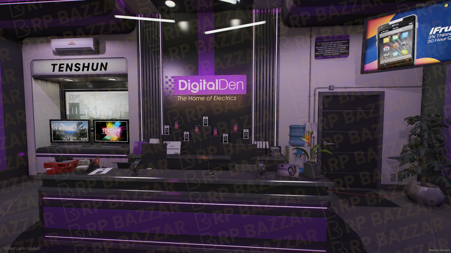 Modern Electronic Store FiveM MLO — GTA RP Interior — ESX QB QBOX — RPBazzar