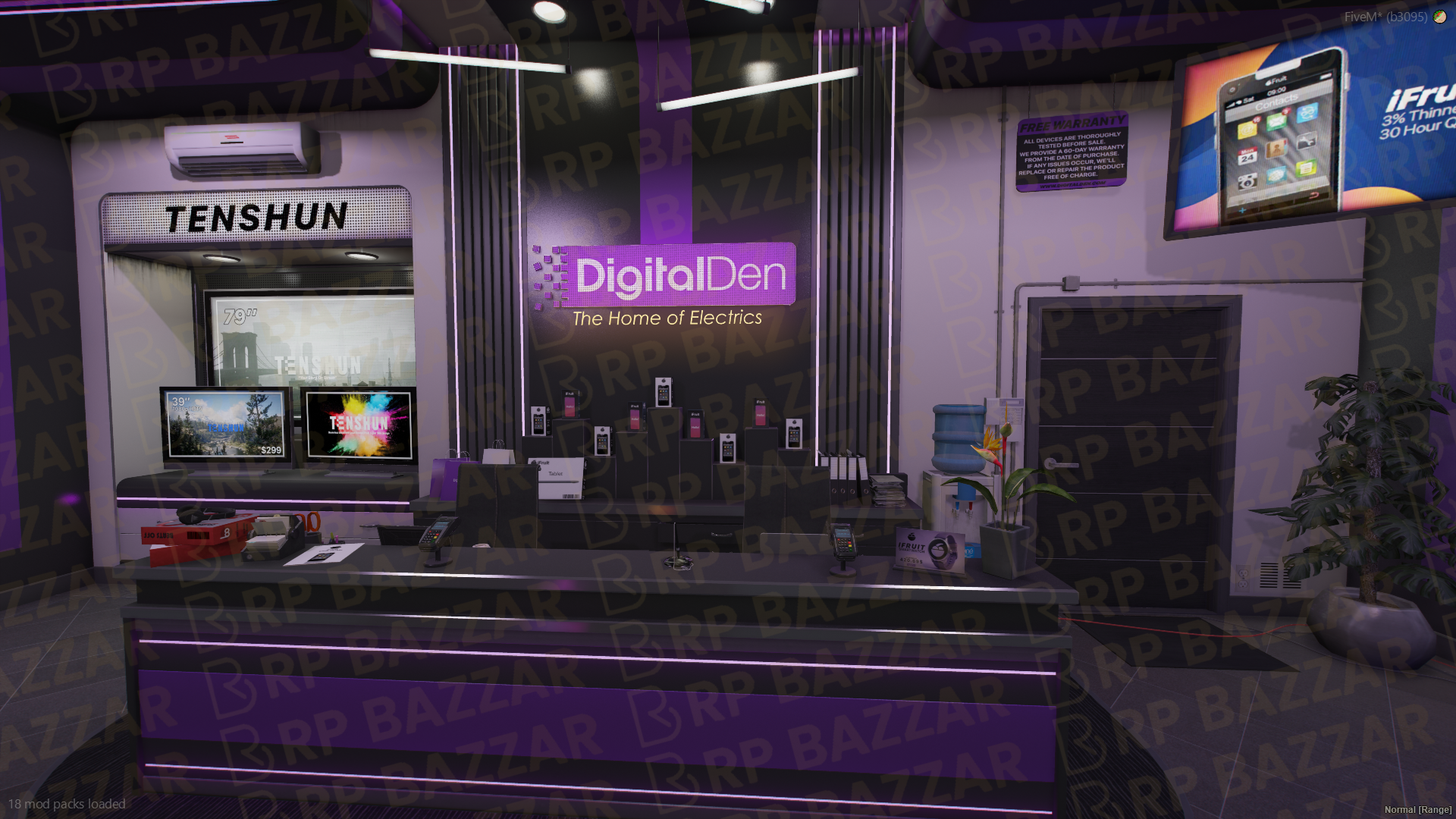 Modern Electronic Store FiveM MLO — GTA RP Interior — ESX QB QBOX — RPBazzar