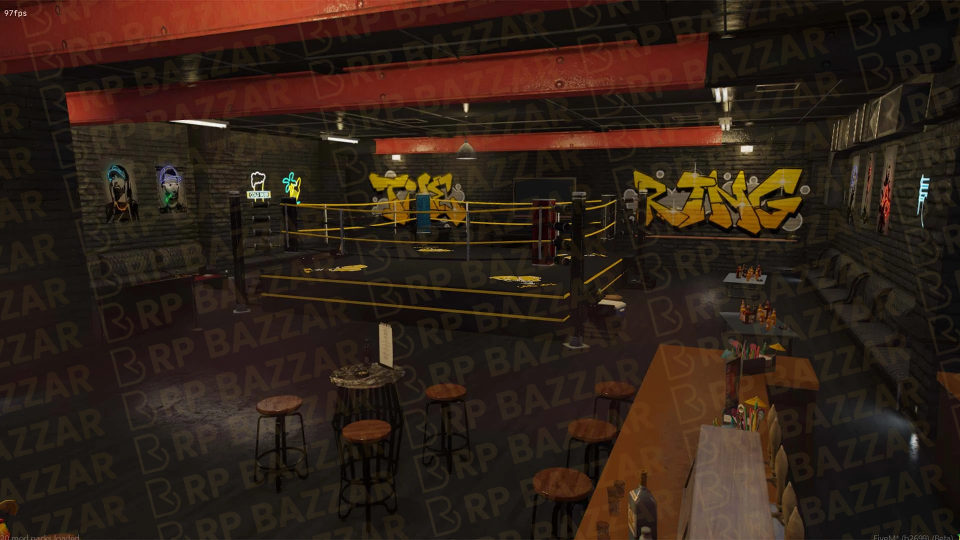 Champion Boxing Ring FiveM MLO — GTA RP Interior — ESX QB QBOX — RPBazzar