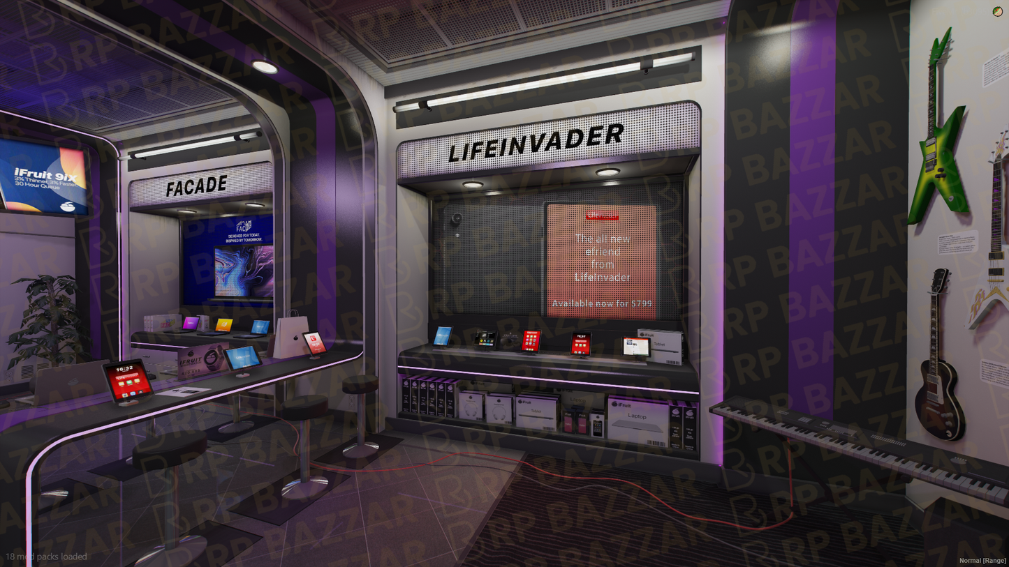 Modern Electronic Store FiveM MLO — GTA RP Interior — ESX QB QBOX — RPBazzar