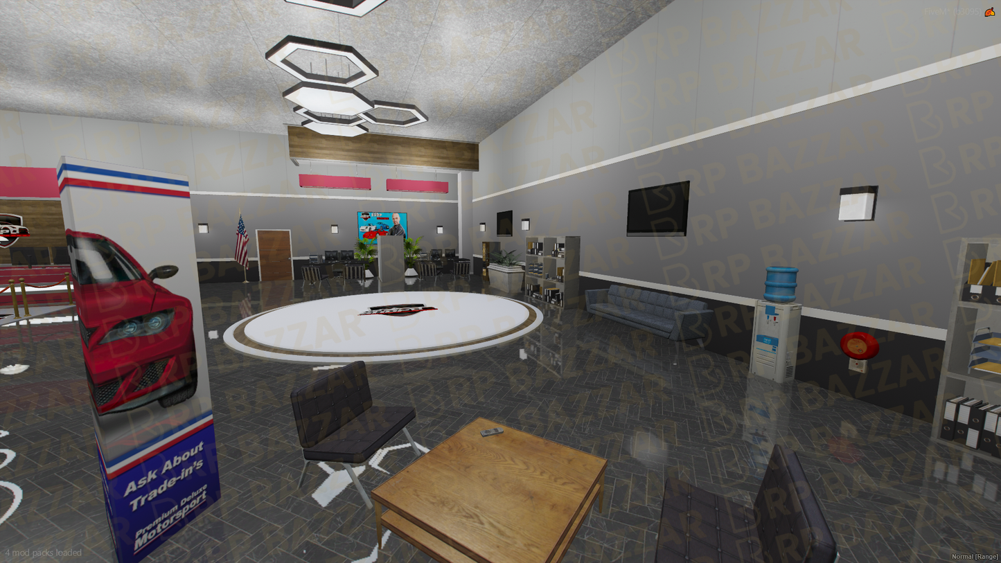 Polished Vehicle Shop FiveM MLO — GTA RP Interior — ESX QB QBOX — RPBazzar