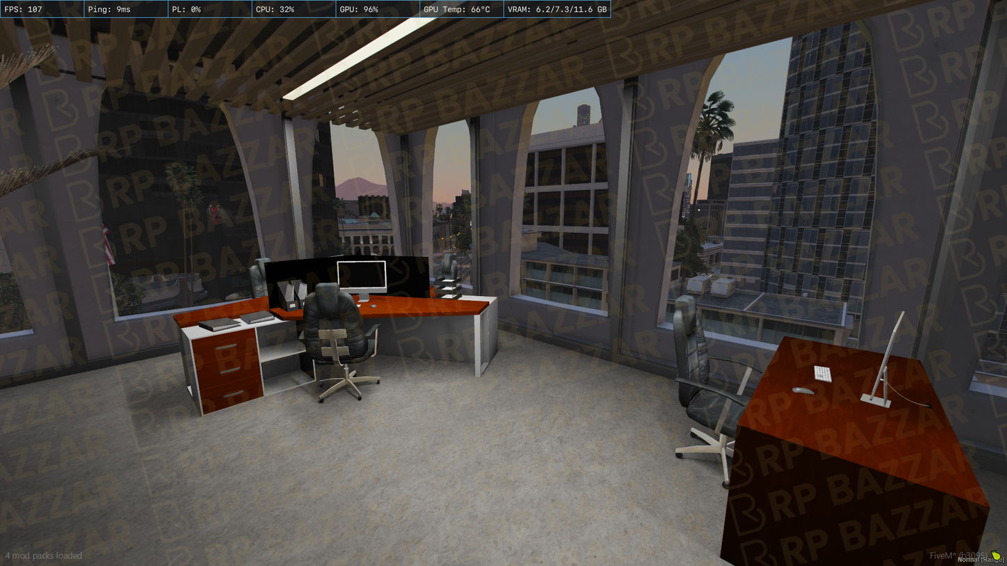 Classic Office FiveM MLO — GTA RP Interior — ESX QB QBOX — RPBazzar