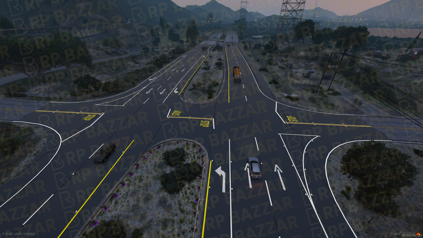 Downtown Road FiveM MLO — GTA RP Road Map — ESX QB QBOX — RPBazzar