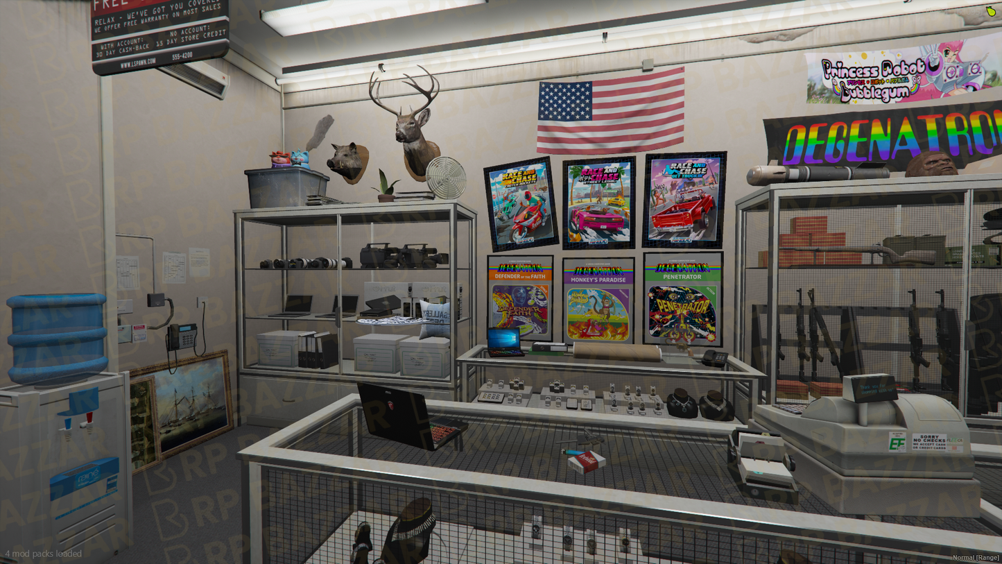 Classic Pawn Shop FiveM MLO — GTA RP Interior — ESX QB QBOX — RPBazzar