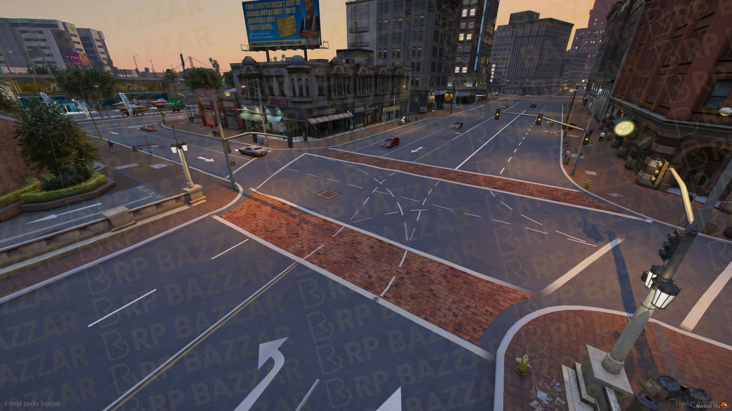 Urban Road FiveM MLO — GTA RP Road Map — ESX QB QBOX — RPBazzar