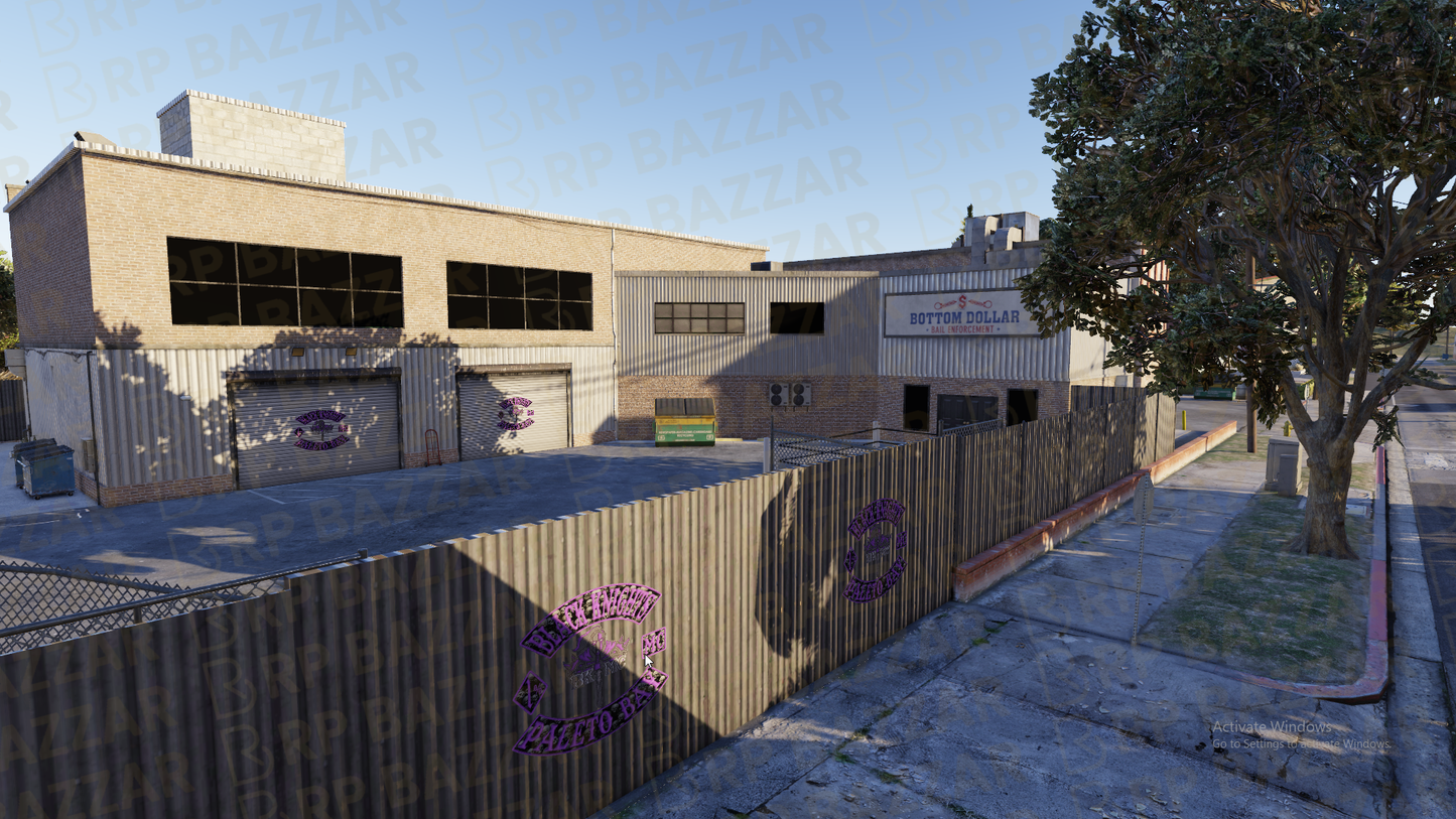 Fortified Gang Garage FiveM MLO — GTA RP Interior — ESX QB QBOX — RPBazzar