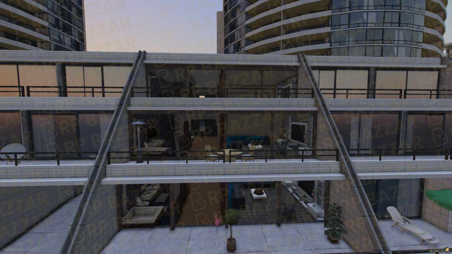 Rooftop Apartment FiveM MLO — GTA RP Interior — ESX QB QBOX — RPBazzar