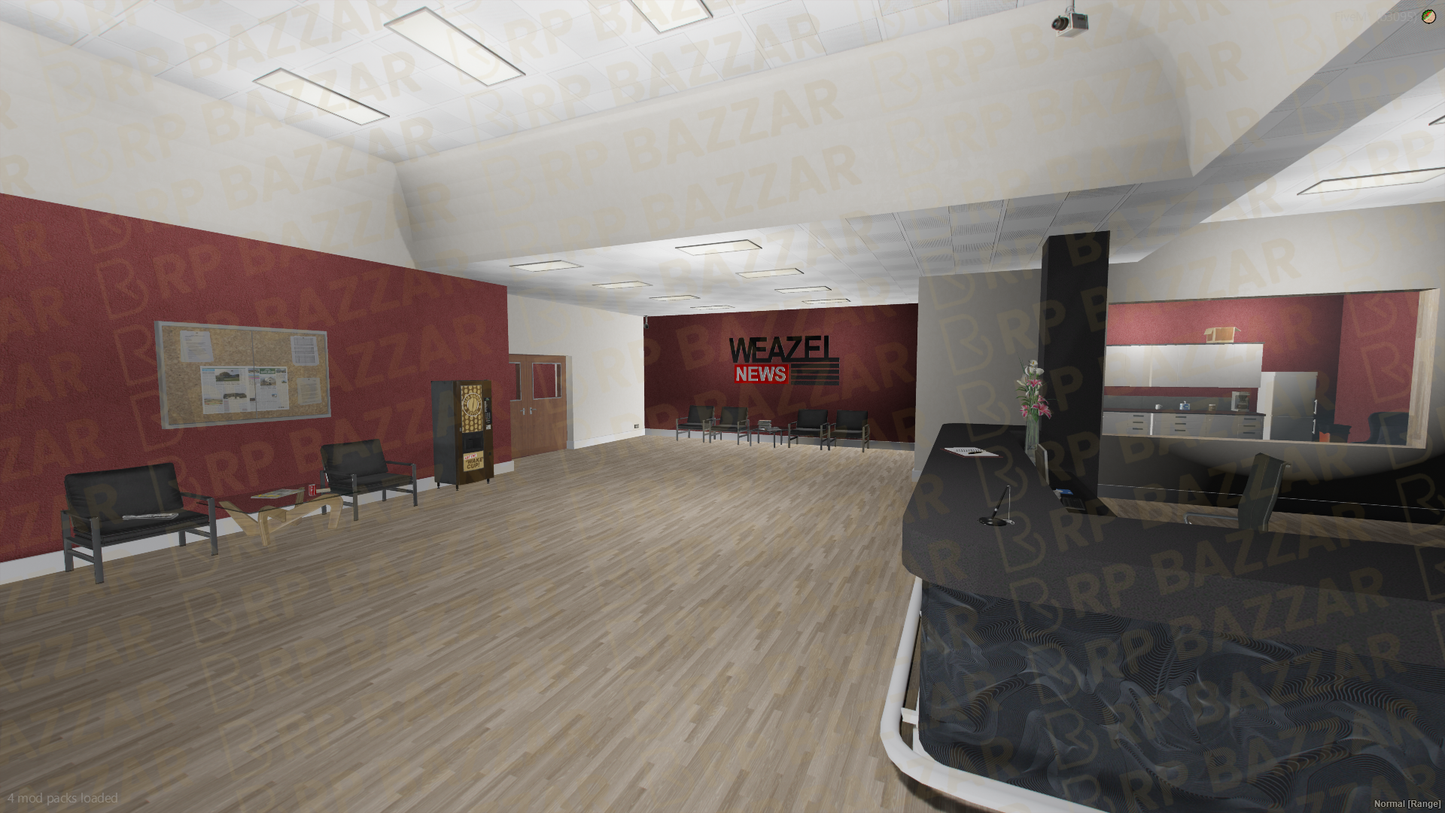 Breaking Weazel News FiveM MLO — GTA RP Interior — ESX QB QBOX — RPBazzar