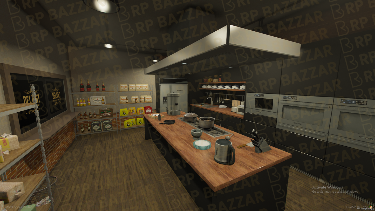 Rustic Restaurant FiveM MLO — GTA RP Interior — ESX QB QBOX — RPBazzar
