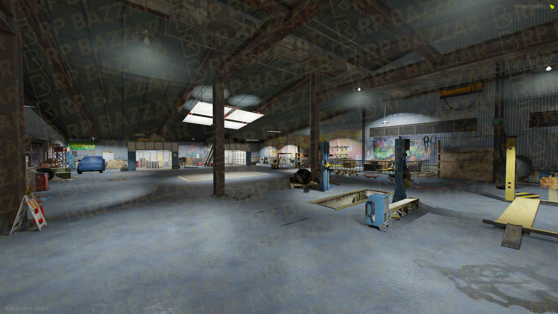 Outlaw Mechanic Shop FiveM MLO — GTA RP Interior — ESX QB QBOX — RPBazzar