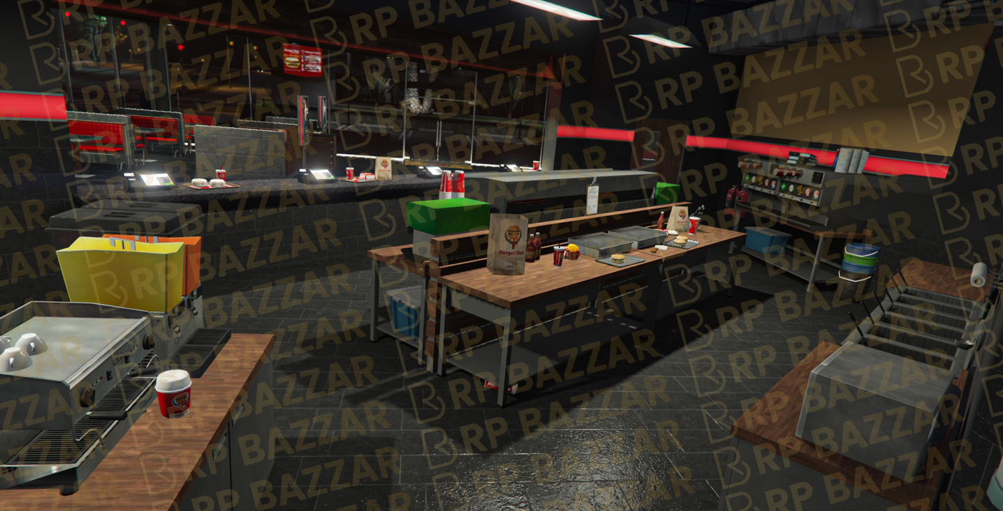 Gritty Burger Bar FiveM MLO — GTA RP Interior — ESX QB QBOX — RPBazzar