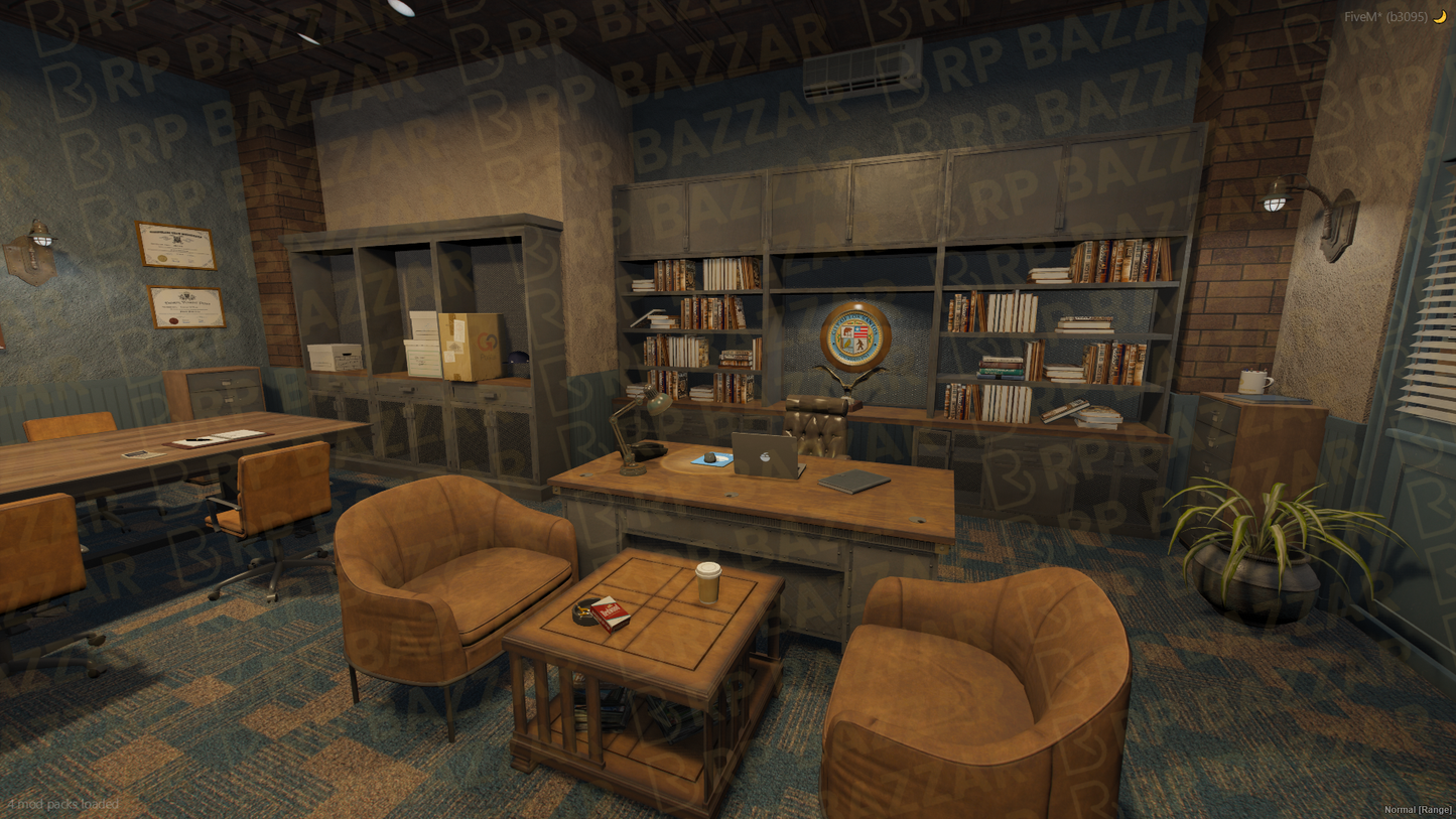 Command Police Station FiveM MLO — GTA RP Interior — ESX QB QBOX — RPBazzar
