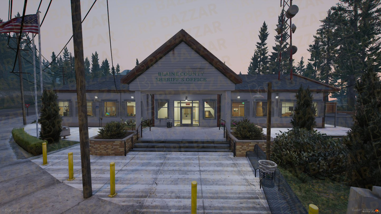 Desert Police Station FiveM MLO — GTA RP Interior — ESX QB QBOX — RPBazzar