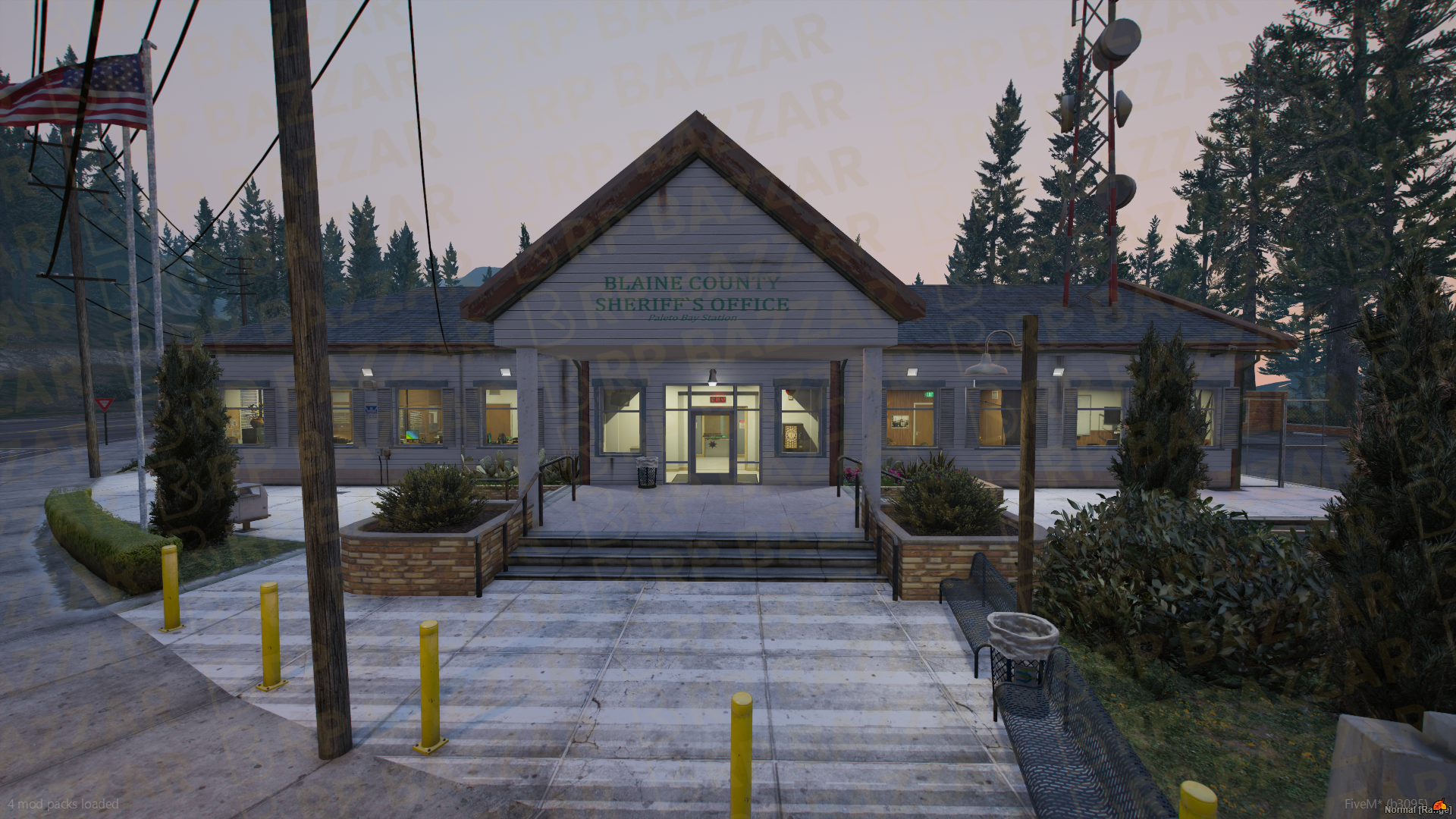 Desert Police Station FiveM MLO — GTA RP Interior — ESX QB QBOX — RPBazzar