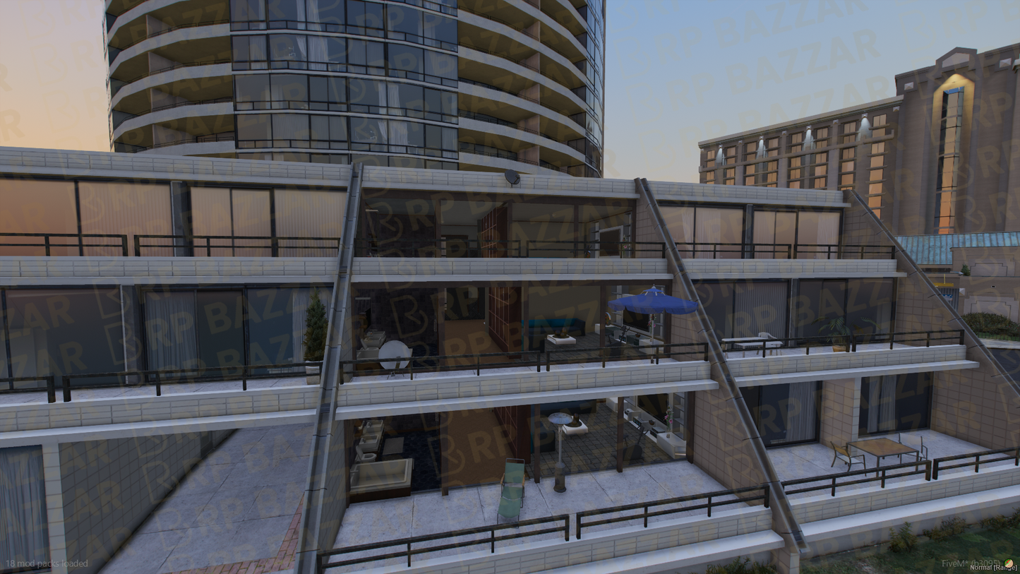 Rooftop Apartment FiveM MLO — GTA RP Interior — ESX QB QBOX — RPBazzar