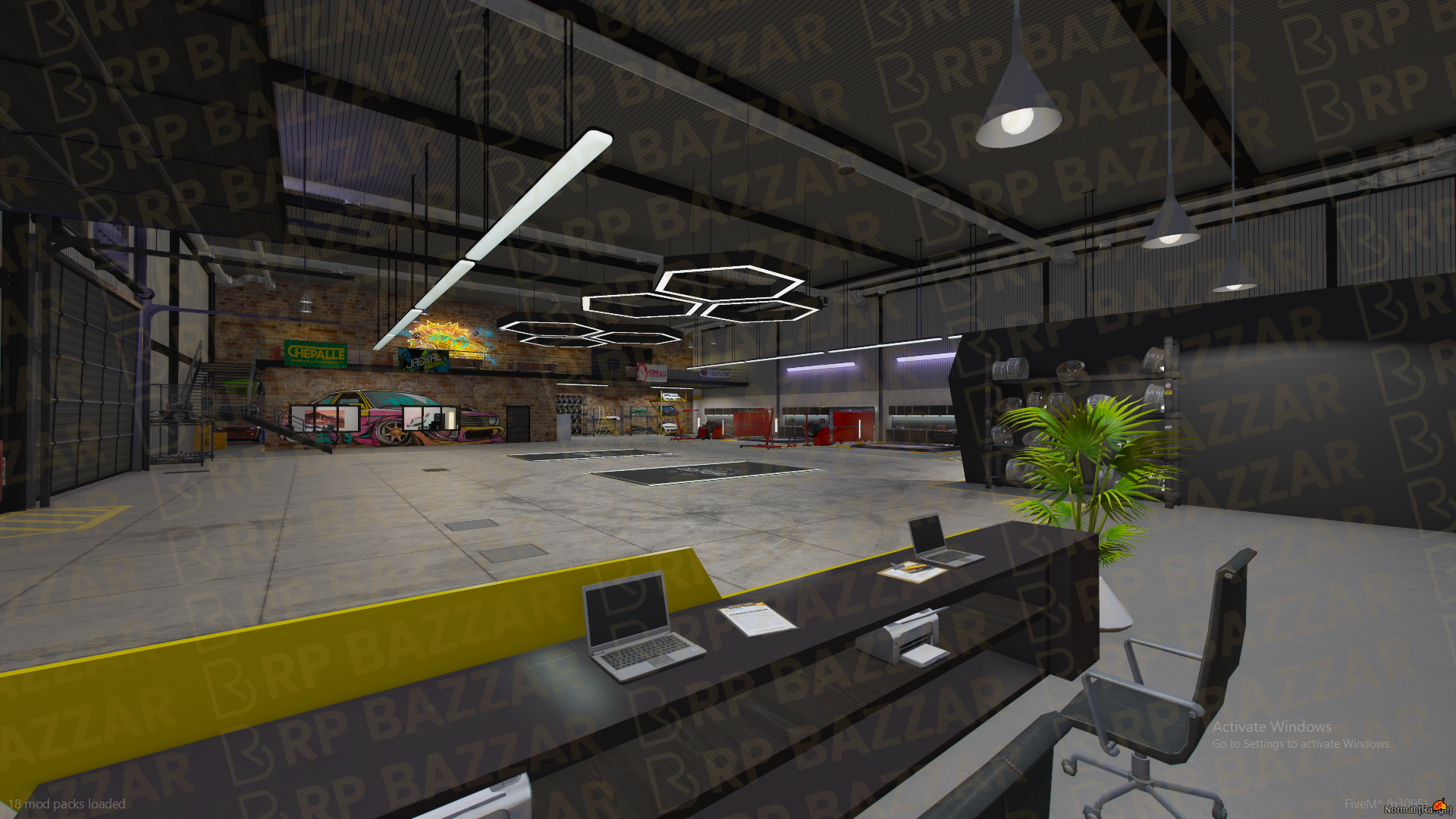 Lore-Friendly Mechanic Shop FiveM MLO — GTA RP Interior — ESX QB QBOX — RPBazzar