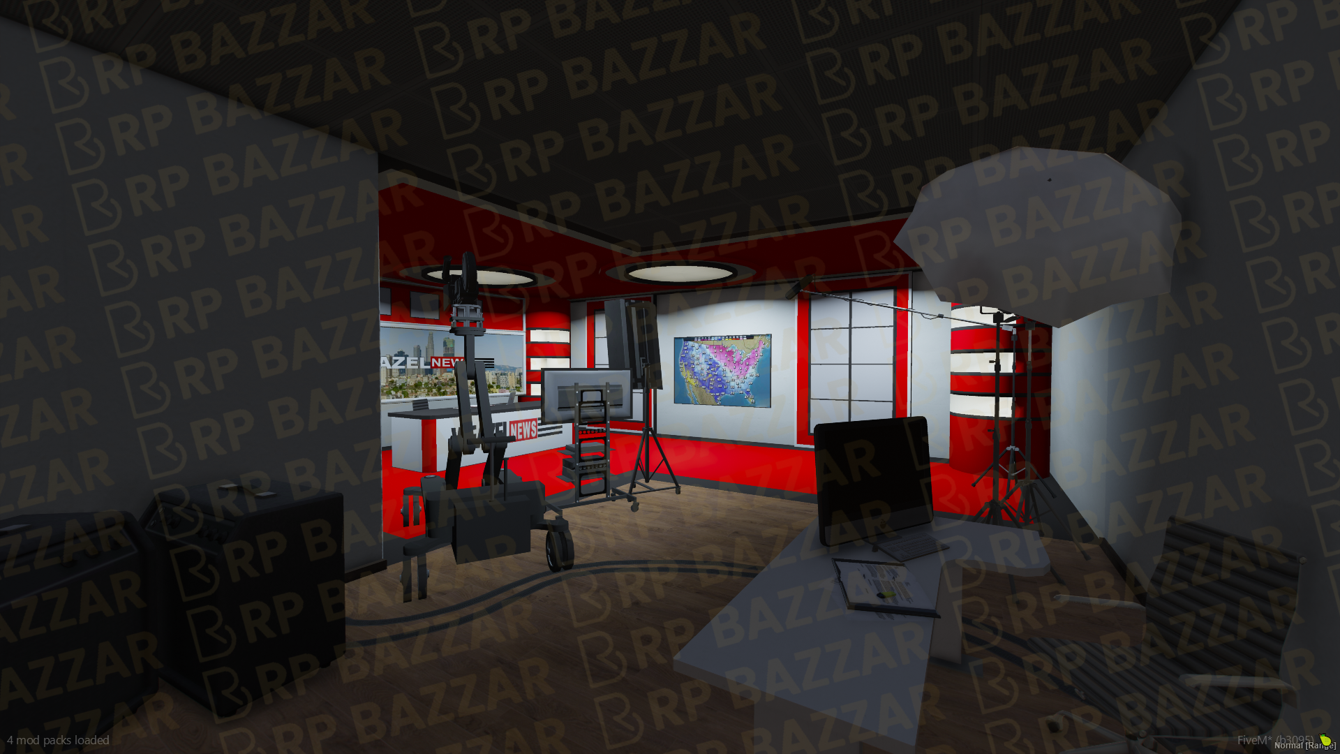 Broadcast Weazel News FiveM MLO — GTA RP Interior — ESX QB QBOX — RPBazzar