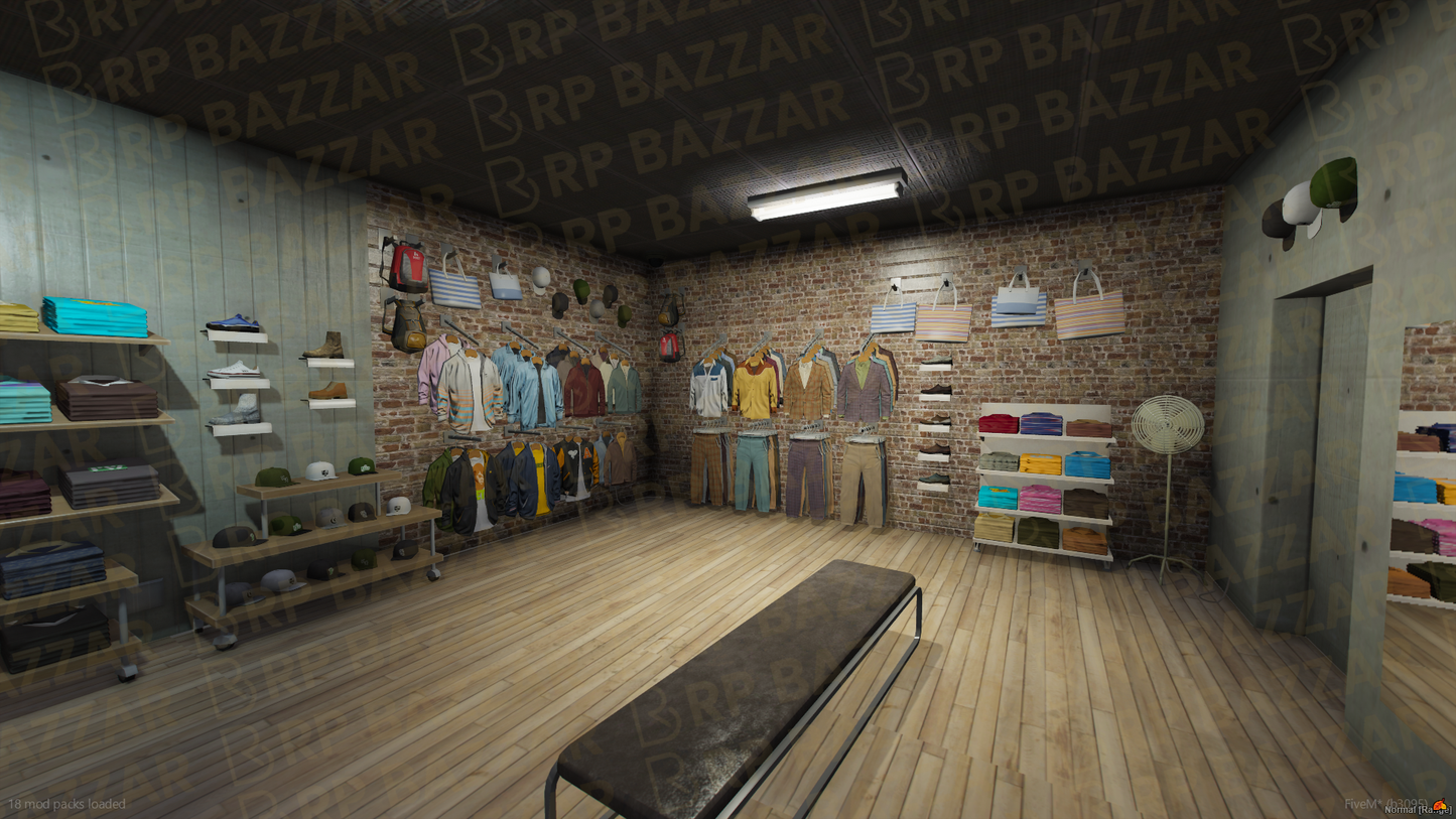Street Clothing Store FiveM MLO — GTA RP Interior — ESX QB QBOX — RPBazzar
