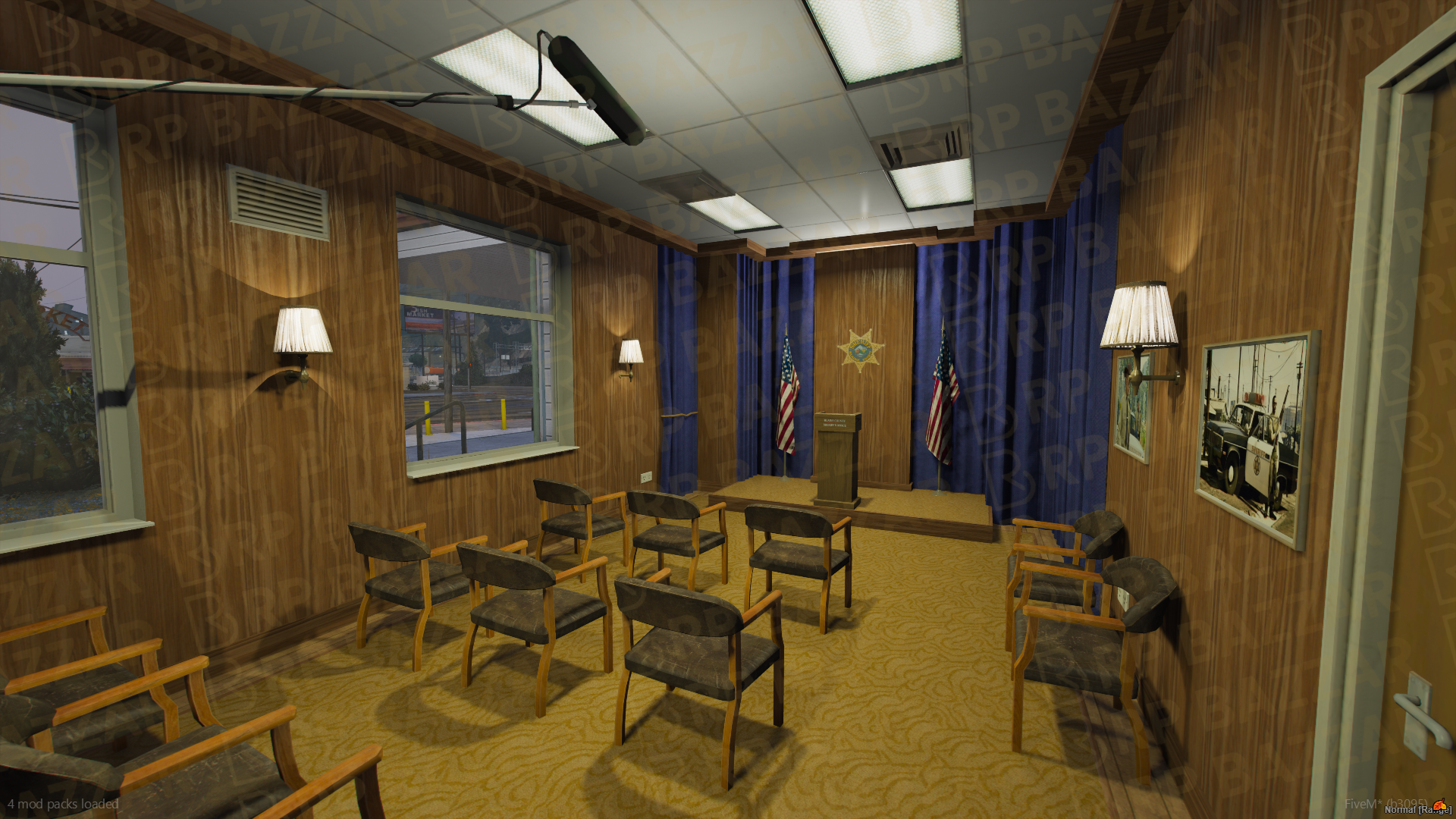 Desert Police Station FiveM MLO — GTA RP Interior — ESX QB QBOX — RPBazzar