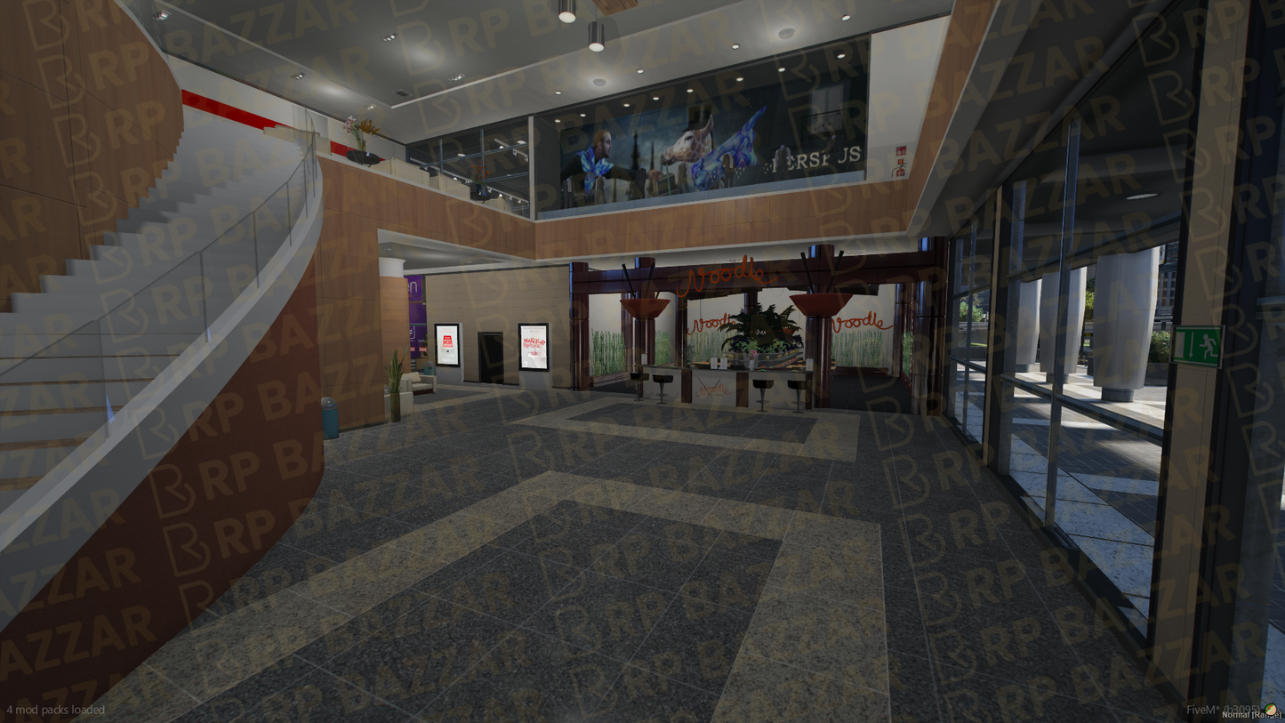 Modern Shopping Mall FiveM MLO — GTA RP Interior — ESX QB QBOX — RPBazzar