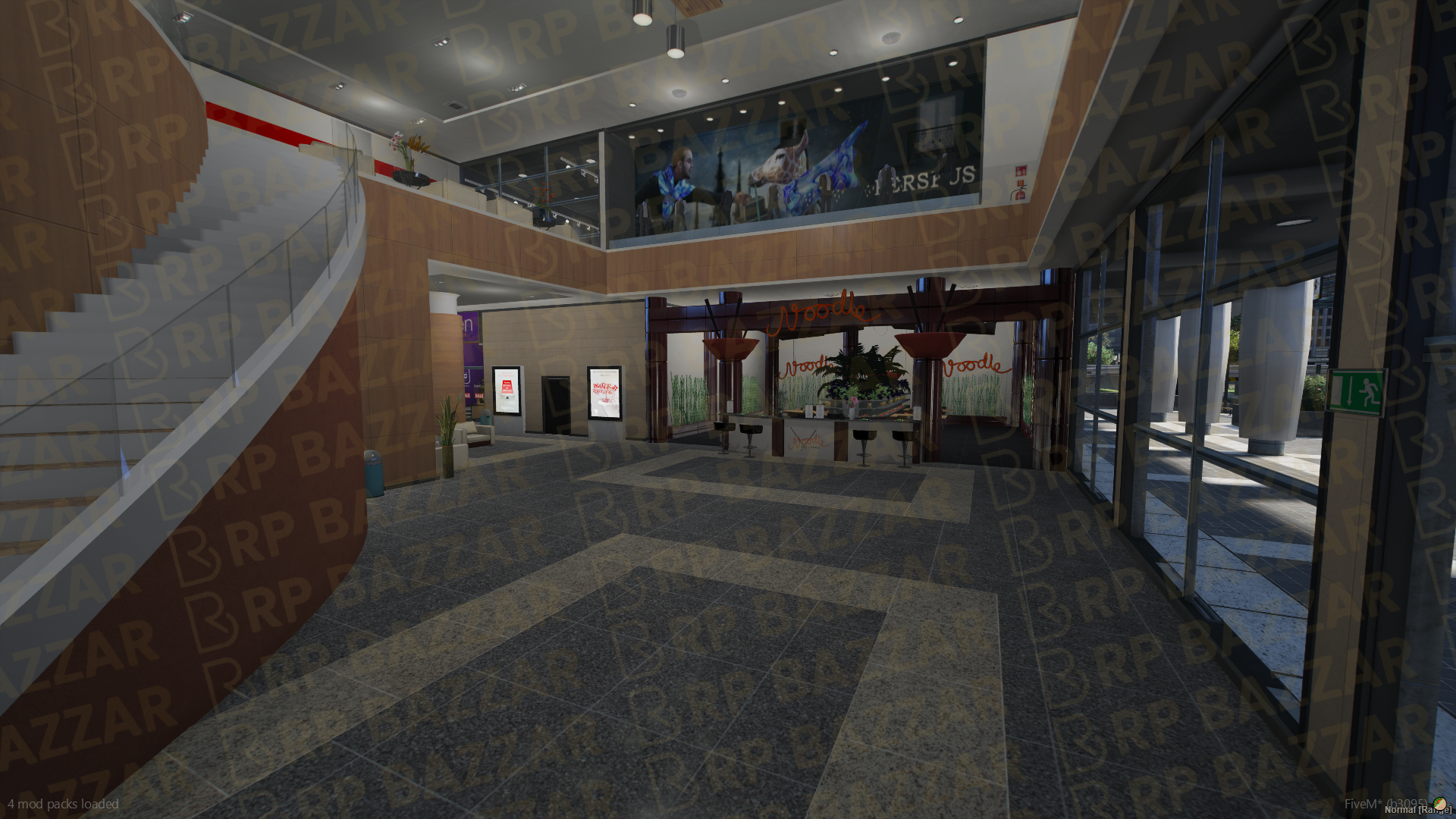 Modern Shopping Mall FiveM MLO — GTA RP Interior — ESX QB QBOX — RPBazzar