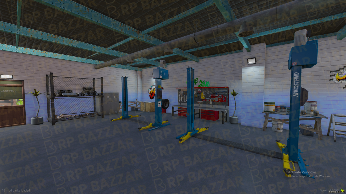 Biker Mechanic Shop FiveM MLO — GTA RP Interior — ESX QB QBOX — RPBazzar