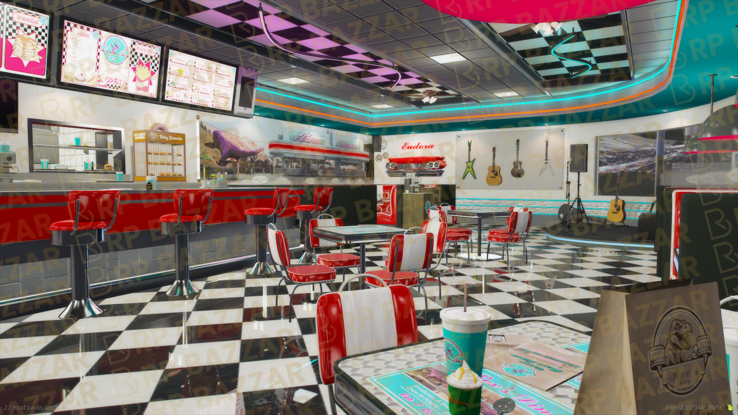 Premium Cafe FiveM MLO — GTA RP Interior — ESX QB QBOX — RPBazzar