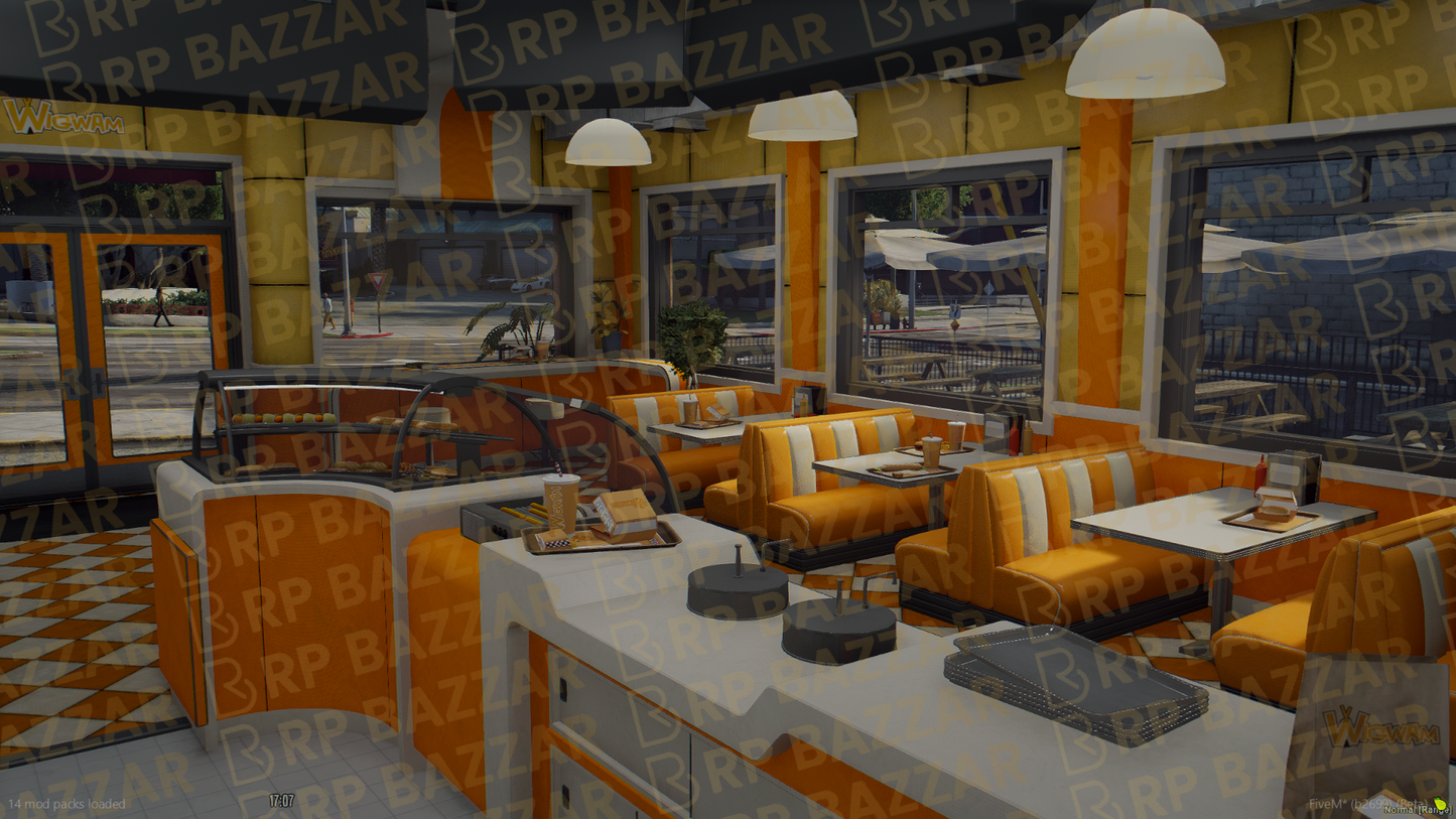Custom Pizza Place FiveM MLO — GTA RP Interior — ESX QB QBOX — RPBazzar