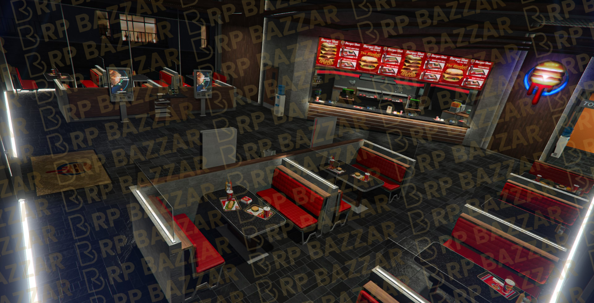 Gritty Burger Bar FiveM MLO — GTA RP Interior — ESX QB QBOX — RPBazzar