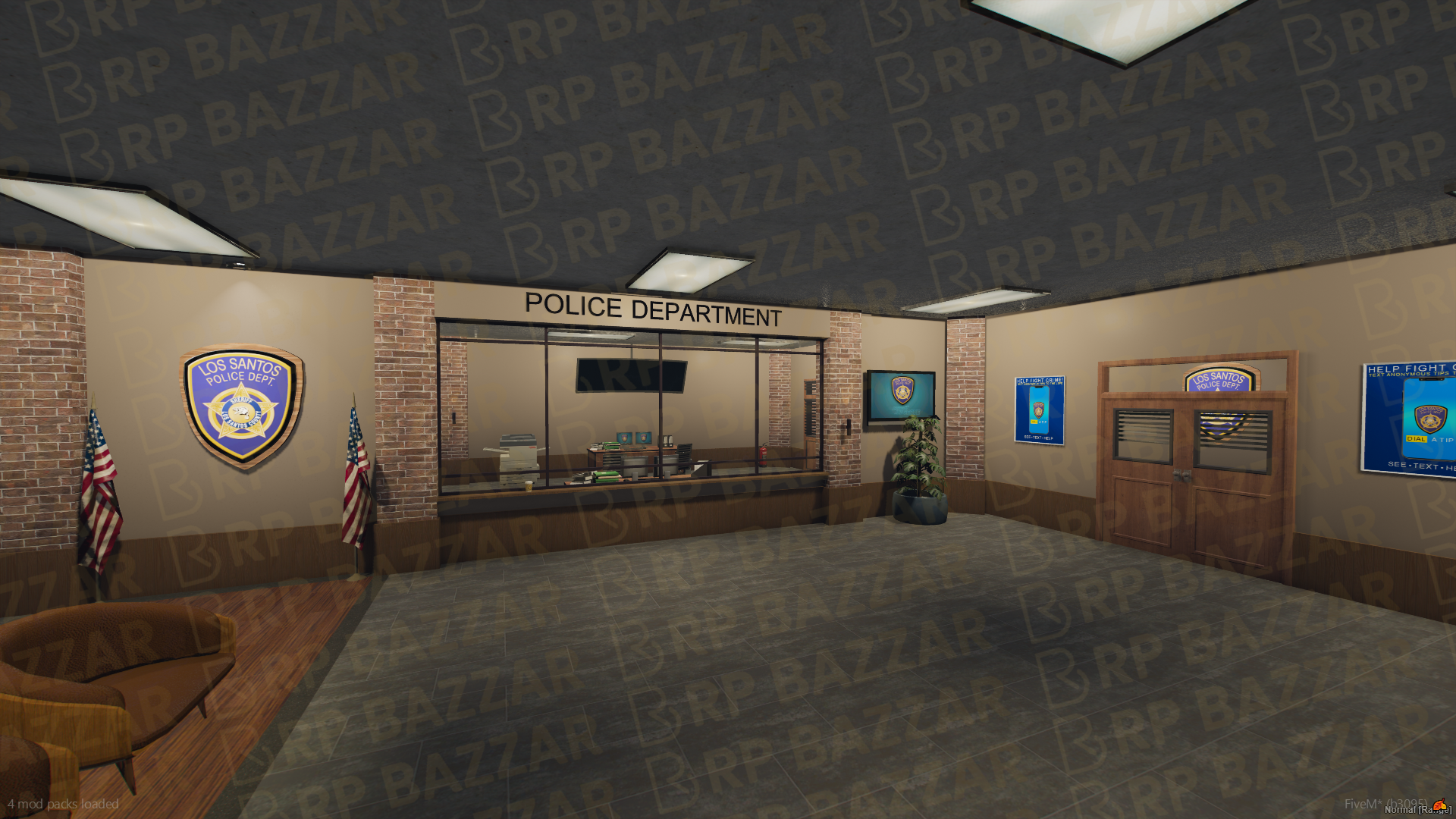 Metro Police Station FiveM MLO — GTA RP Interior — ESX QB QBOX — RPBazzar