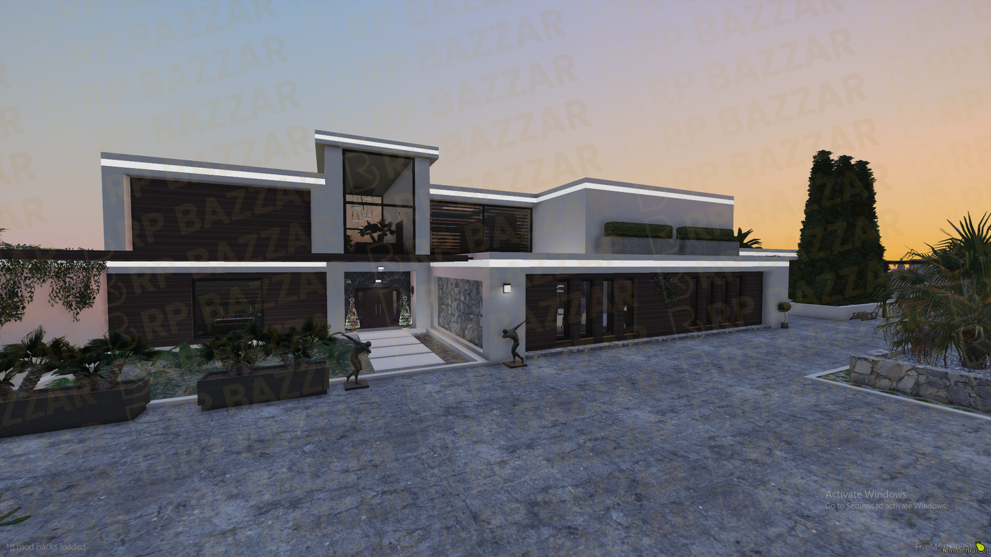 Modern Mansion FiveM MLO — GTA RP Interior — ESX QB QBOX — RPBazzar