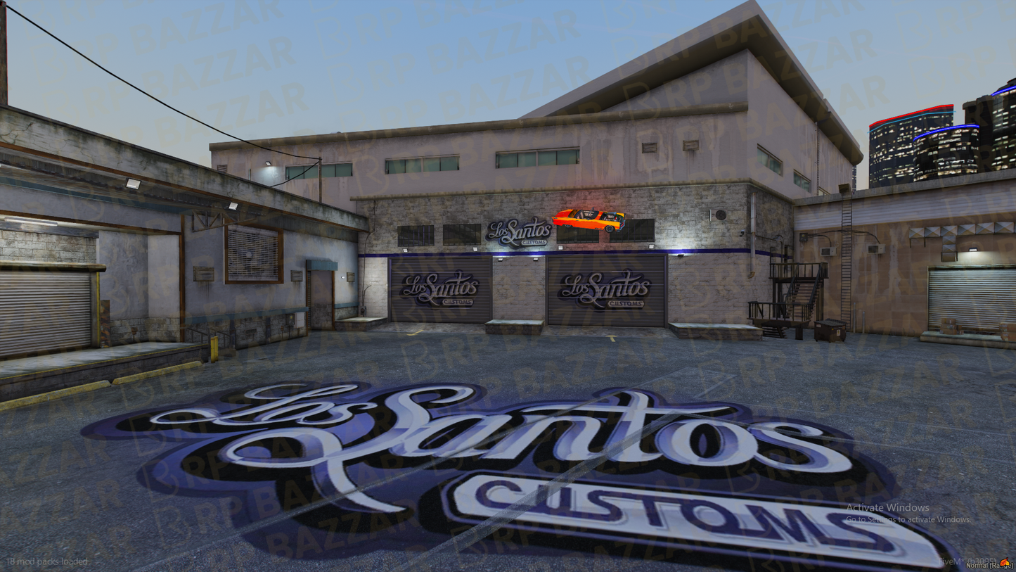 Lore-Friendly Mechanic Shop FiveM MLO — GTA RP Interior — ESX QB QBOX — RPBazzar