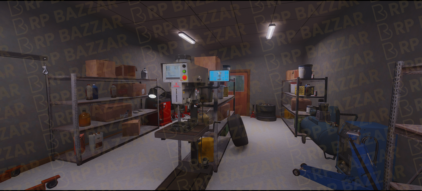 Trendy Mechanic Shop FiveM MLO — GTA RP Interior — ESX QB QBOX — RPBazzar