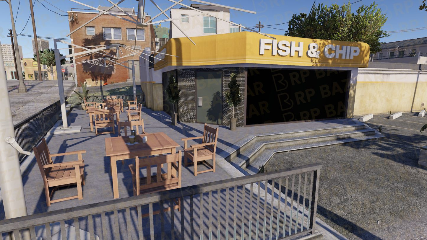 Street Burger Bar FiveM MLO — GTA RP Interior — ESX QB QBOX — RPBazzar