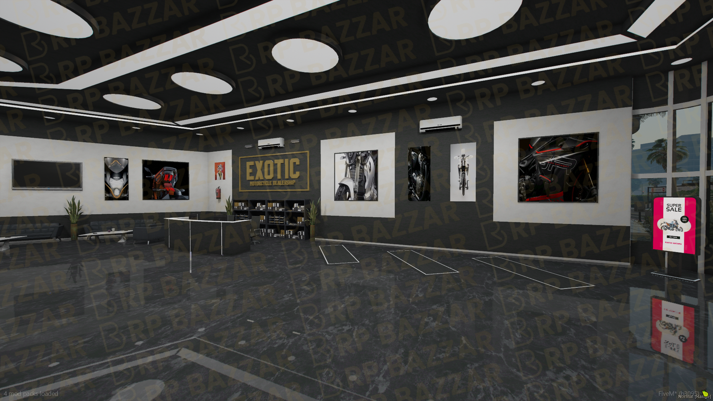 Prime Vehicle Shop FiveM MLO — GTA RP Interior — ESX QB QBOX — RPBazzar