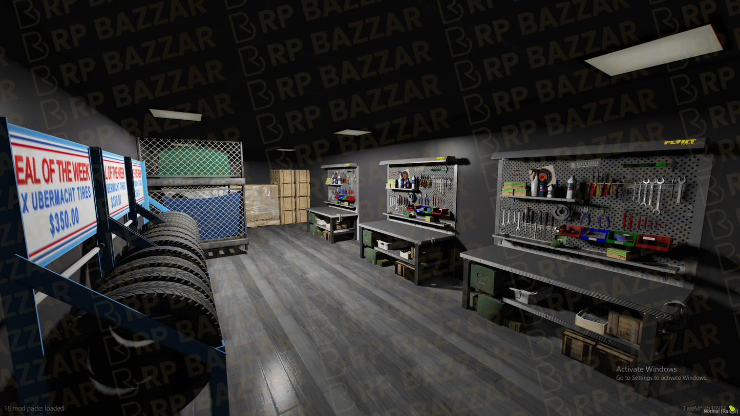 Luxury Mechanic Shop FiveM MLO — GTA RP Interior — ESX QB QBOX — RPBazzar