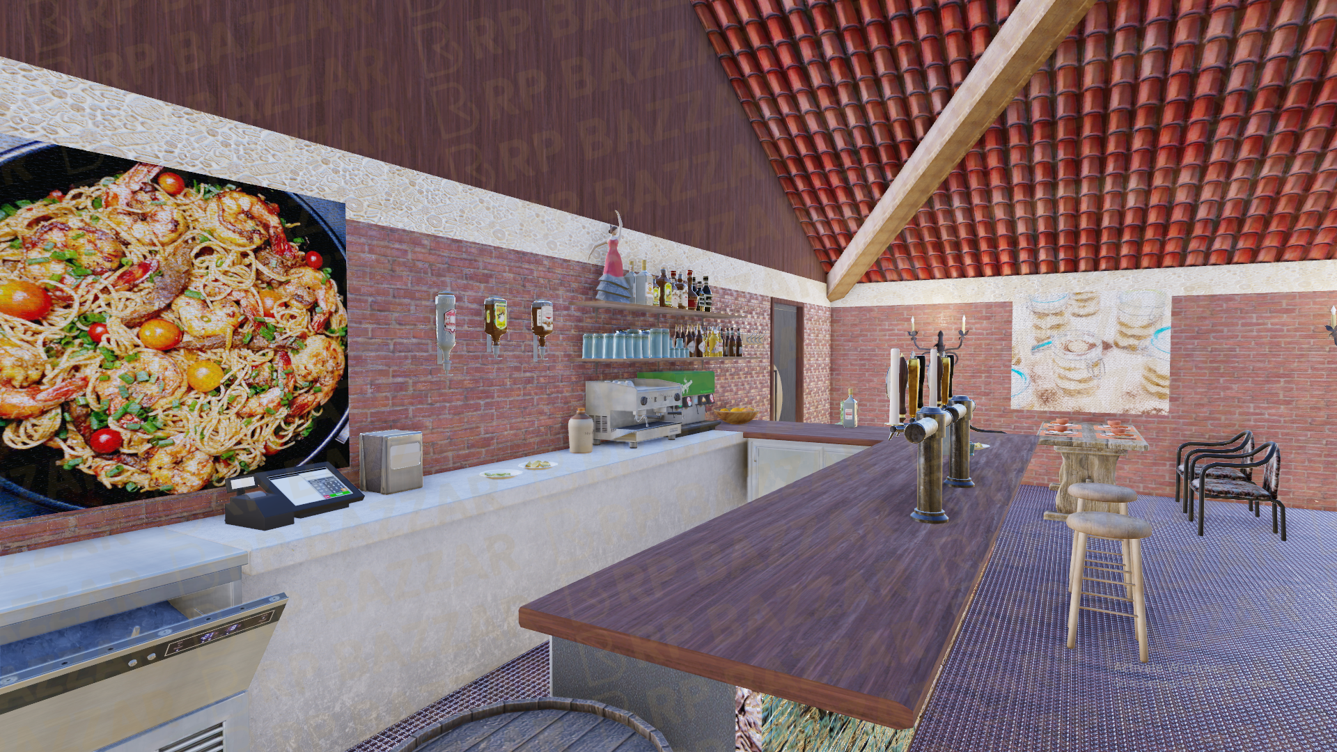 Downtown Diner FiveM MLO — GTA RP Interior — ESX QB QBOX — RPBazzar