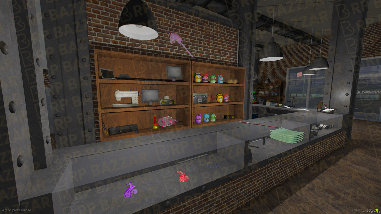 Neon Pawn Shop FiveM MLO — GTA RP Interior — ESX QB QBOX — RPBazzar
