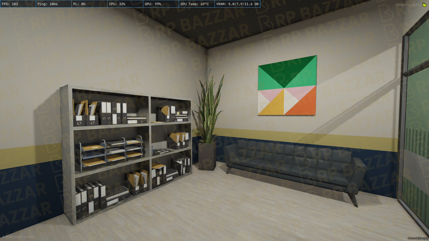 Spacious Office FiveM MLO — GTA RP Interior — ESX QB QBOX — RPBazzar