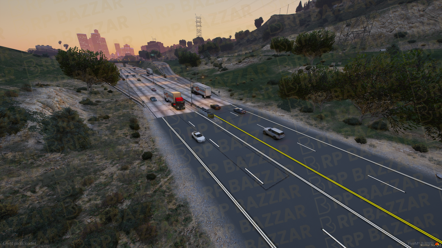Downtown Road FiveM MLO — GTA RP Road Map — ESX QB QBOX — RPBazzar