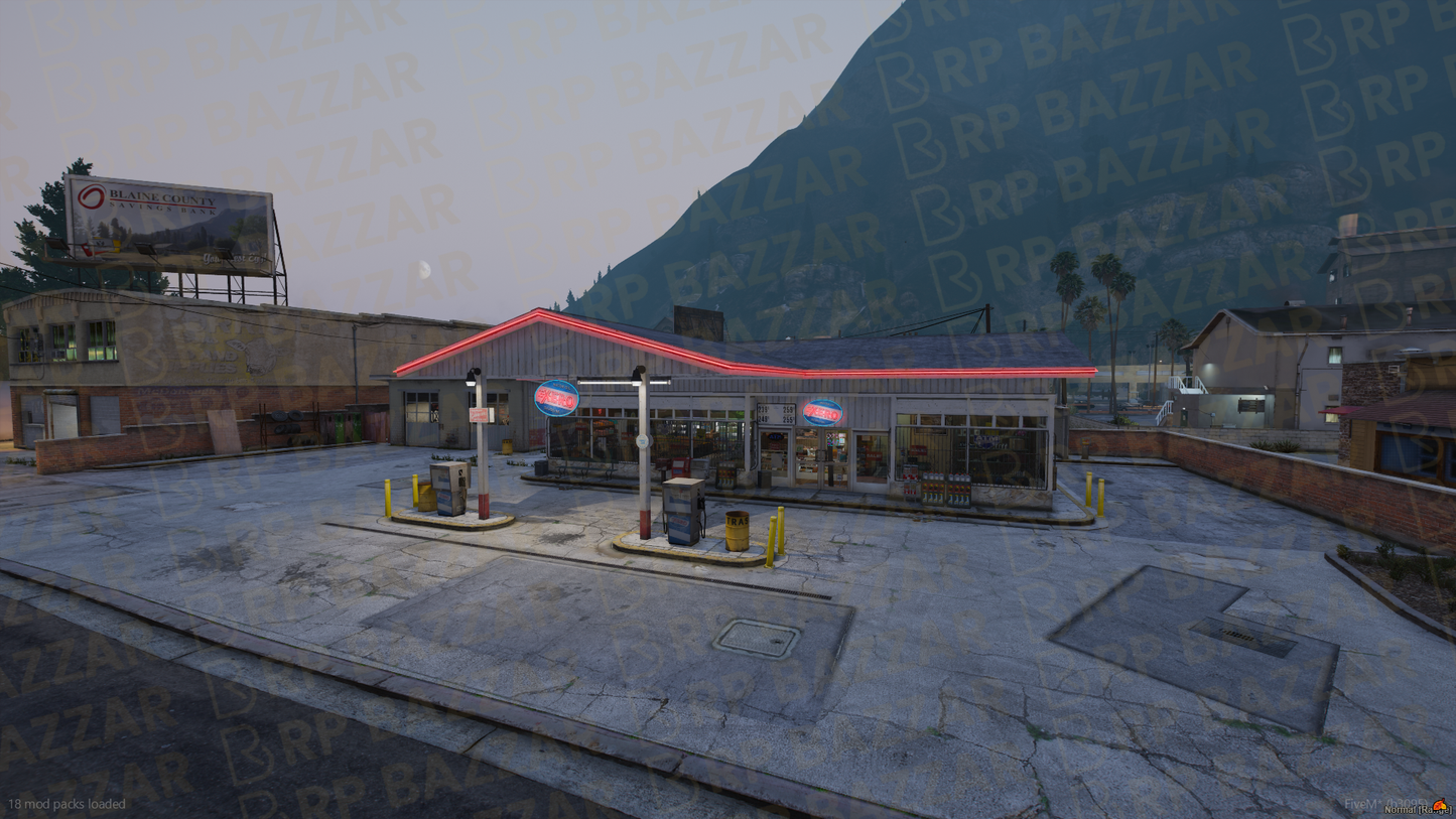 Express Gas Station FiveM MLO — GTA RP Interior — ESX QB QBOX — RPBazzar