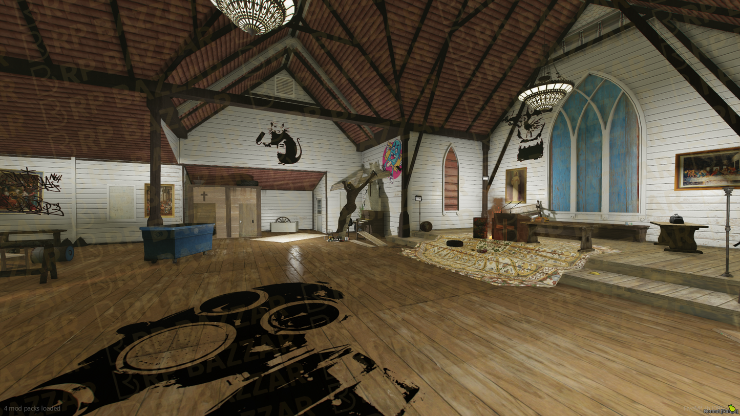Chapel Church FiveM MLO — GTA RP Interior — ESX QB QBOX — RPBazzar