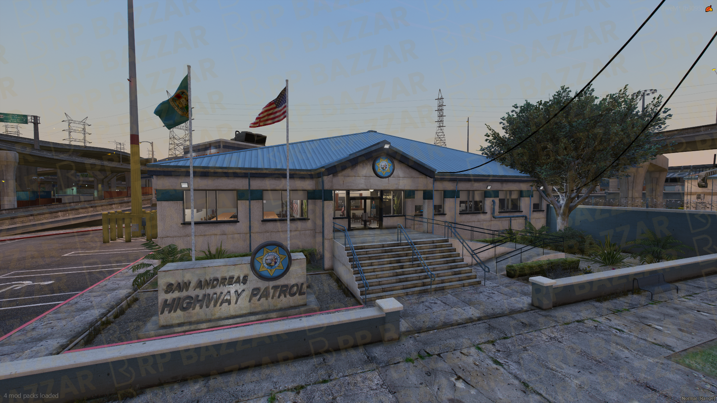 Industrial Police Station FiveM MLO — GTA RP Interior — ESX QB QBOX — RPBazzar