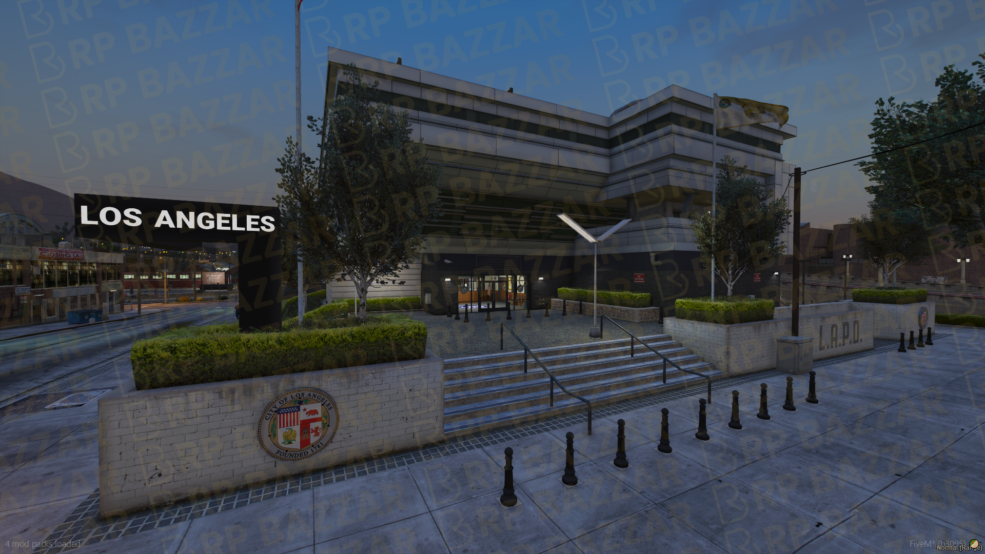 Sheriff Police Station FiveM MLO — GTA RP Interior — ESX QB QBOX — RPBazzar