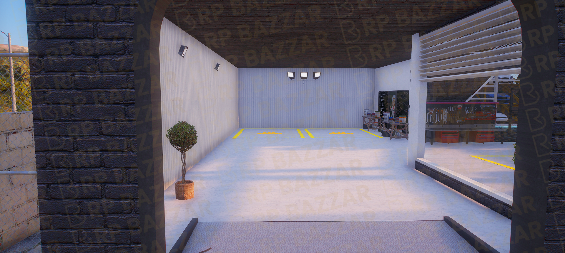 Busy Mechanic Shop FiveM MLO — GTA RP Interior — ESX QB QBOX — RPBazzar