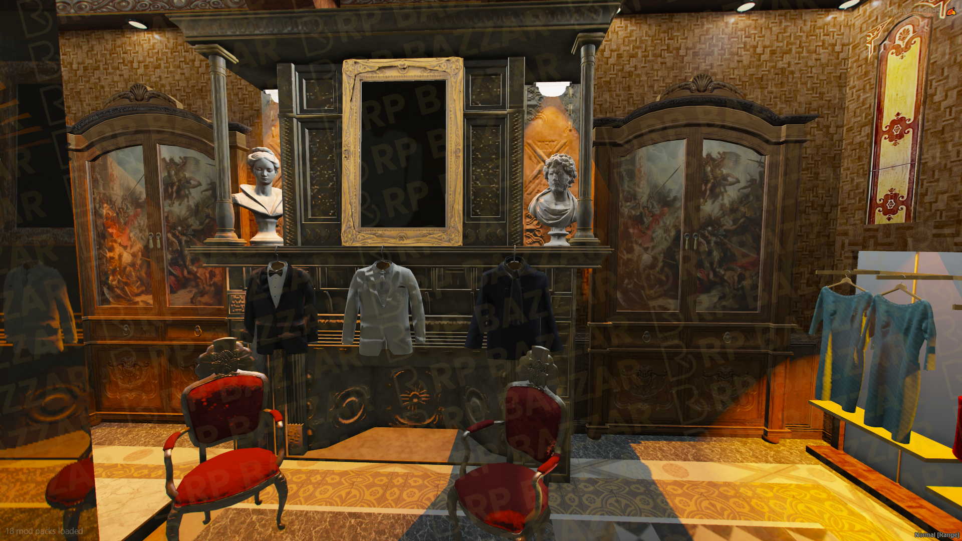 Designer Clothing Store FiveM MLO — GTA RP Interior — ESX QB QBOX — RPBazzar